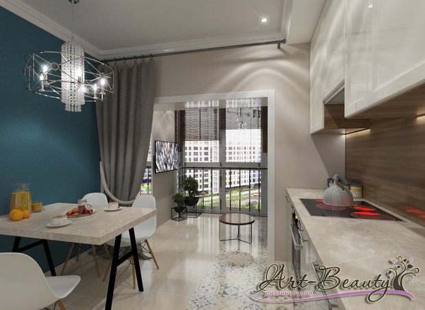 Фото из портфолио Бирюзовые акценты – фотографии дизайна интерьеров на INMYROOM