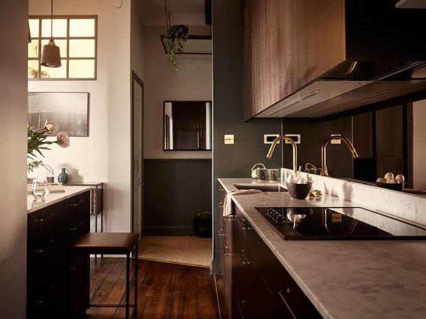 Фотография: Кухня и столовая в стиле Минимализм, Скандинавский, Современный, Декор интерьера, Квартира, Швеция, Зеленый, Бежевый, Коричневый, 4 и больше, Более 90 метров – фото на INMYROOM