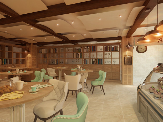 Фото из портфолио проект кафе в "Еврейском Культурном Центре" – фотографии дизайна интерьеров на INMYROOM