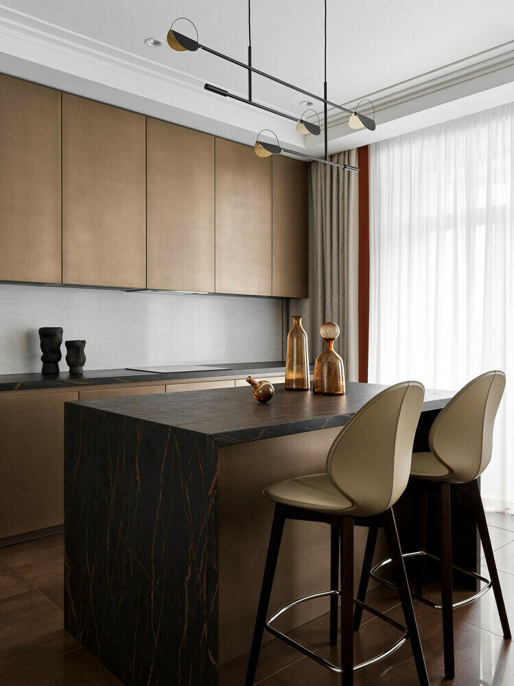 Фотография: Кухня и столовая в стиле Современный, Квартира, Проект недели, Москва, Монолитный дом, 3 комнаты, Более 90 метров, Anddesign – фото на INMYROOM