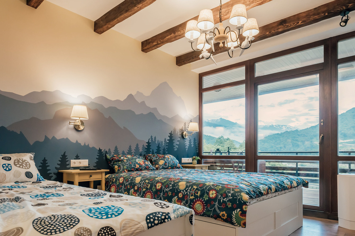 Фотография: Спальня в стиле Прованс и Кантри, Квартира, Проект недели, Сочи, 2 комнаты, 40-60 метров, Монолитно-кирпичный, Красная Поляна, Максим Нода, Номакс, ЖК «Катерина Альпик» – фото на INMYROOM Фотография: Спальня в стиле Прованс и Кантри, Квартира, Проект недели, Сочи, 2 комнаты, 40-60 метров, Монолитно-кирпичный, Красная Поляна, Максим Нода, Номакс, ЖК «Катерина Альпик» – фото на INMYROOM