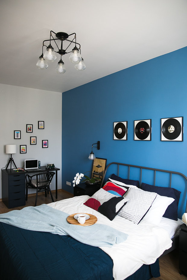 Фотография: Спальня в стиле Скандинавский, Современный, Квартира, Проект недели, Санкт-Петербург, 1 комната, до 40 метров, Анастасия Заркуа – фото на INMYROOM