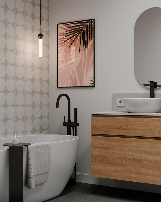 Фотография: Ванная в стиле Современный, Минимализм, Квартира, Проект недели, Москва, Монолитный дом, 3 комнаты, Более 90 метров, AE Design, Екатерина Ткаченко, Алиса Сивякова – фото на INMYROOM