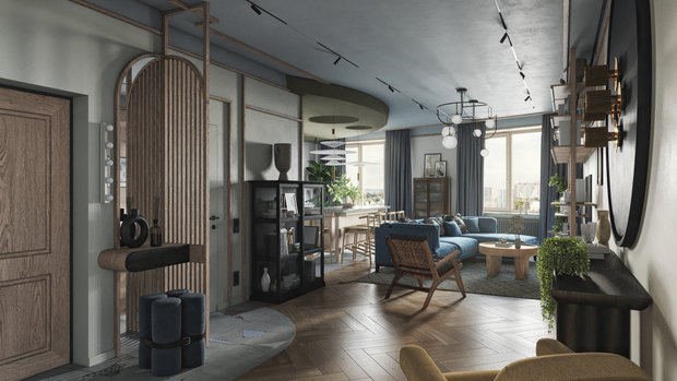 Фотография: Прихожая в стиле Эклектика, Квартира, Проект недели, Москва, ToTaste Studio, 4 и больше, Более 90 метров – фото на INMYROOM