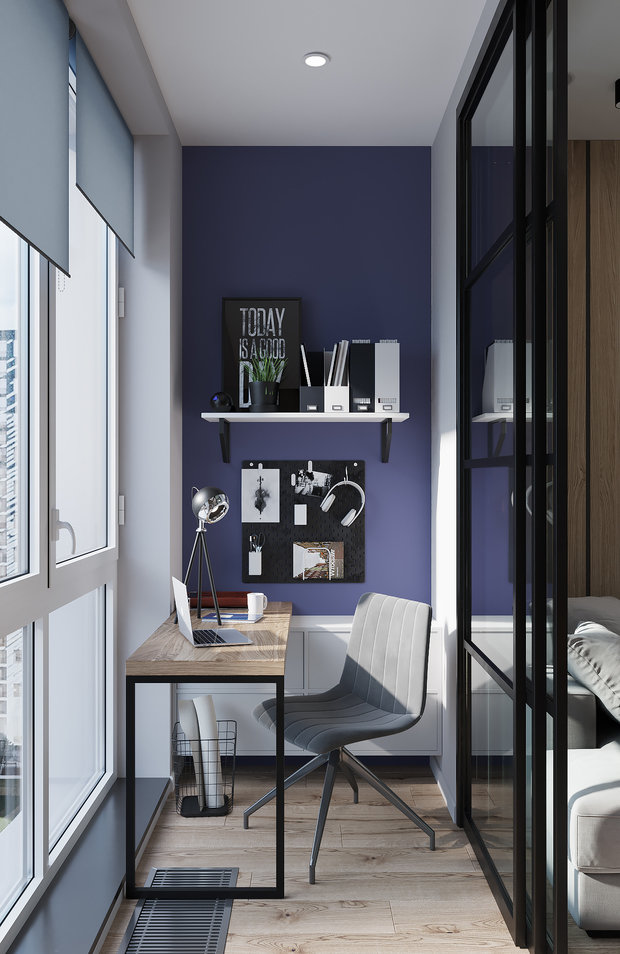 Фотография: Балкон в стиле Современный, Квартира, Проект дня, Москва, 2 комнаты, 40-60 метров, Deus of House – фото на INMYROOM