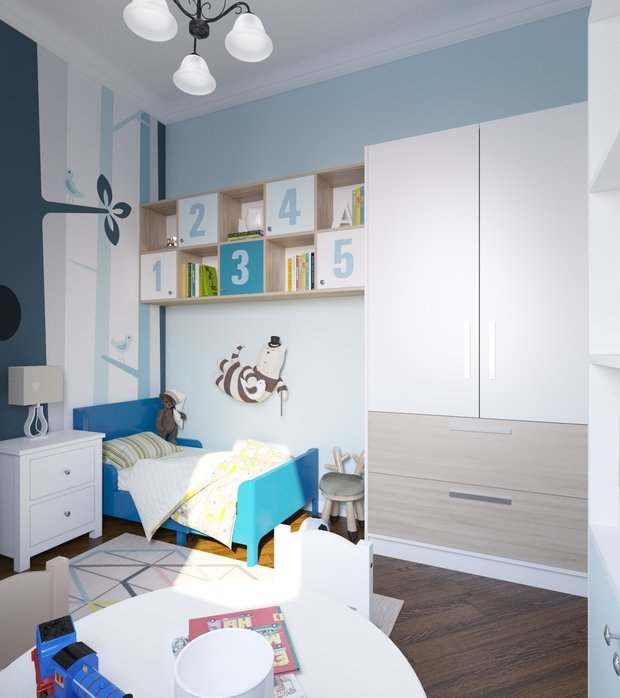 Фото из портфолио Детская в скандинавском стиле 9 м. кв (ручная работа) – фотографии дизайна интерьеров на INMYROOM