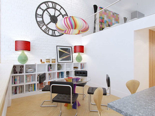 Фото из портфолио Дизайн интерьера двухуровневой квартиры в стиле loft – фотографии дизайна интерьеров на INMYROOM