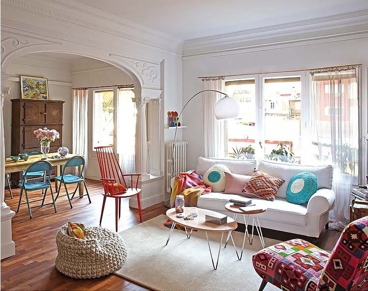 Фотография: Гостиная в стиле Скандинавский, Современный, Эклектика, Декор интерьера, Интерьер комнат, Цвет в интерьере, Проект недели, Стены – фото на INMYROOM Фотография: Гостиная в стиле Скандинавский, Современный, Эклектика, Декор интерьера, Интерьер комнат, Цвет в интерьере, Проект недели, Стены – фото на INMYROOM