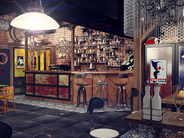 Фото из портфолио Мясной ресторан – фотографии дизайна интерьеров на INMYROOM