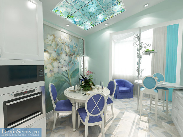 Фото из портфолио Кухня с балконом в загородном доме, современная классика – фотографии дизайна интерьеров на INMYROOM