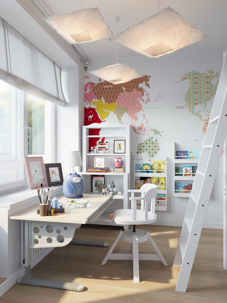 Фотография: Детская в стиле Скандинавский, Квартира, Проект недели, Москва, Никита Зуб, Блочный дом, 3 комнаты, Дизайн-студия «Цуккини», 60-90 метров – фото на INMYROOM