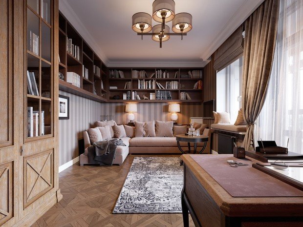 Фотография: Кабинет в стиле Классический, Эклектика, Квартира, Россия, iM, Белый, Проект недели, Бежевый, Бирюзовый, Санкт-Петербург, SELVA, Bork, Arizzi, Студия дизайна интерьера «Павел Полынов», Fine Art Lamps, перепланировка трешки, ремонт трешки, Marko Ferutti, Cc-tapis, Vittorio Grifoni, Elegant Shades, Sigma elle due, Busnelli Fornarina, Devon& Devon, Hoesch, Grazia, стиль американская классика – фото на INMYROOM