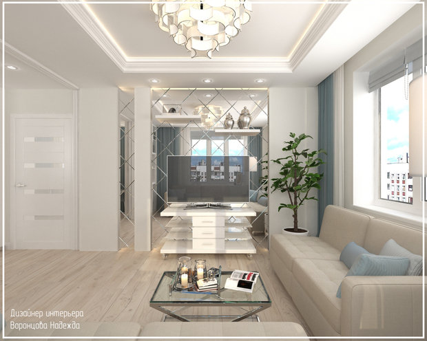 Фото из портфолио Светлая квартира 75 кв.м. – фотографии дизайна интерьеров на INMYROOM