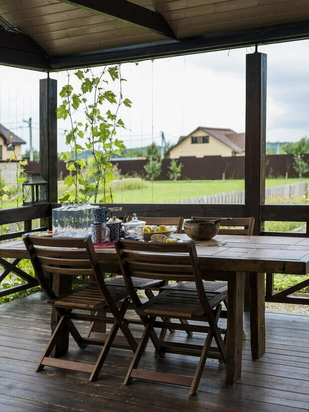 Фотография: Терраса в стиле Прованс и Кантри, Дом, Интерьер комнат, Интерьерный стиль, Дизайн интерьера, Переделка, Дача, идеи для загородного участка, как построить загородный дом, как декорировать дачный дом, дизайн интерьера загородного дома, как оформить дачный дом, как оформить маленький дом, маленький загородный дом, Наталья Сорокина, загородный дом, Дача летом, маленький дом, дизайн загородного дома, дача дизайн, дизайн дачи, дачный домик – фото на INMYROOM