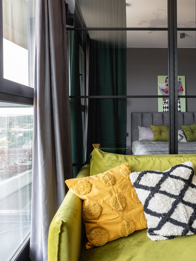 Фотография: Спальня в стиле Современный, Квартира, Проект недели, Минск, 2 комнаты, до 40 метров, Юлия Абрамчук – фото на INMYROOM