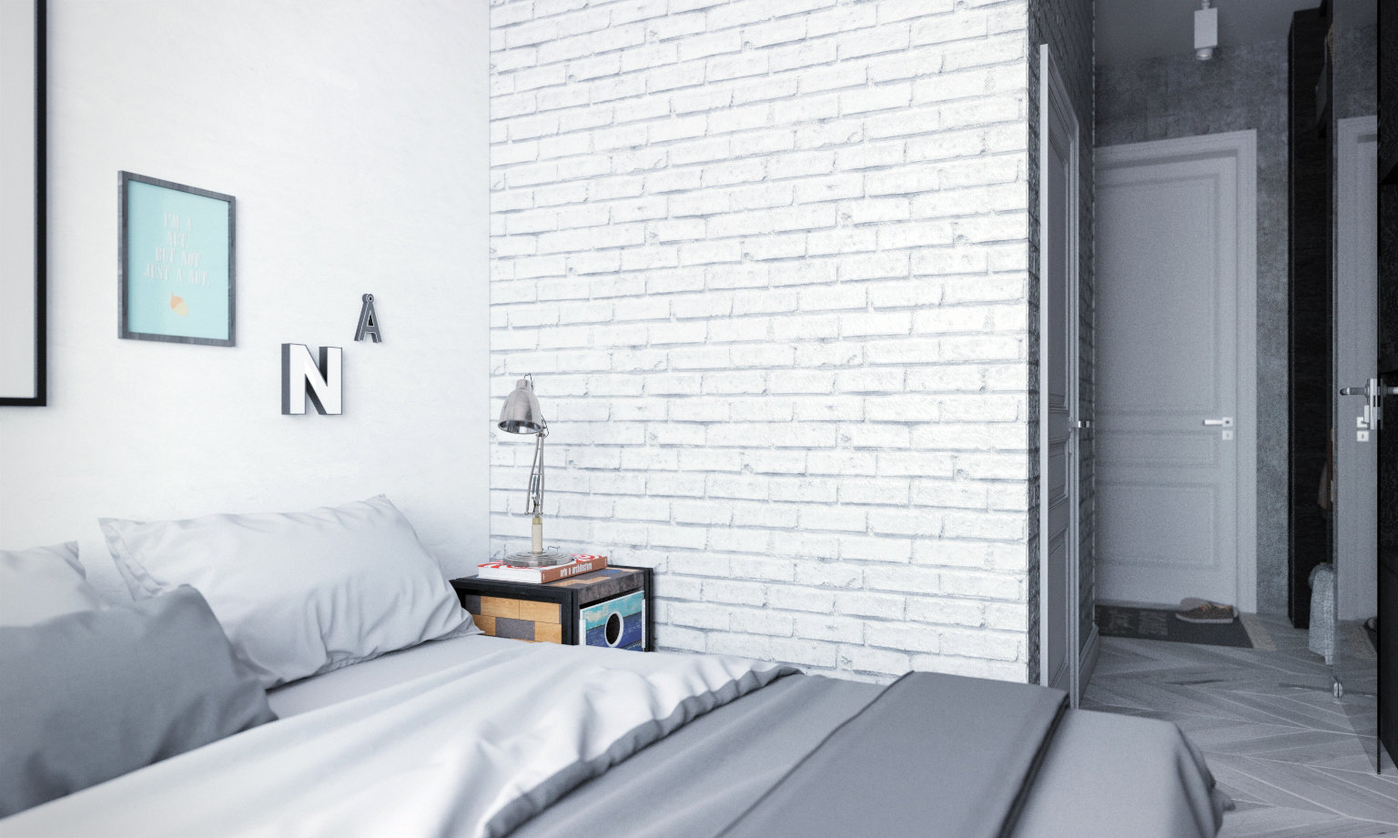 Фотография: Спальня в стиле Лофт, Квартира, Проект недели, Москва, Сталинка, Андрей Надточий, Виктория Косарева, Edifico, 2 комнаты, 40-60 метров – фото на INMYROOM