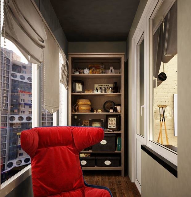 Фотография: Балкон в стиле Лофт, Скандинавский, Студия, Россия, BOSCH, Минимализм, Проект недели, Москва, Рыжий кот, ИКЕА, Кerama-Мarazzi, Villeroy, Нansgrohe, Loft-Concept, F&B, Metro Blanco, Cosvik, Анисия Клементьева, Koshka Interiors – фото на INMYROOM