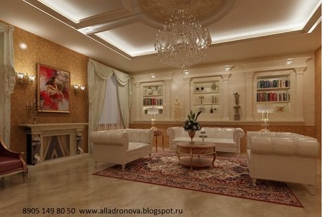 Дизайн гостиной в стиле Роберта Адама.