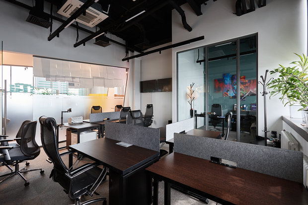 Фото из портфолио Геометрия пространства для офиса – фотографии дизайна интерьеров на INMYROOM