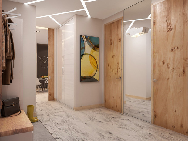 Фотография: Прихожая в стиле Минимализм, Эко, Современный, Эклектика, Квартира, Проект недели, Монолитный дом, 3 комнаты, 60-90 метров, Москав, Liberta Interior, Инна Кликина – фото на INMYROOM