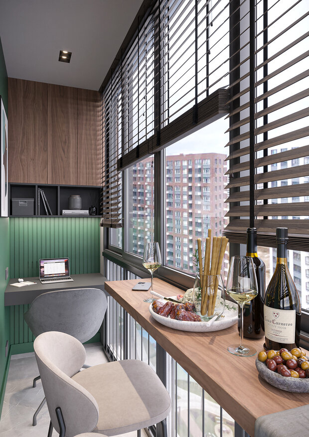 Фотография: Балкон в стиле Современный, Квартира, Проект недели, Москва, Монолитный дом, 2 комнаты, 40-60 метров, KS Interiors – фото на INMYROOM