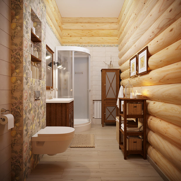 Фото из портфолио Дачный дом из оцилиндрованного бревна – фотографии дизайна интерьеров на INMYROOM