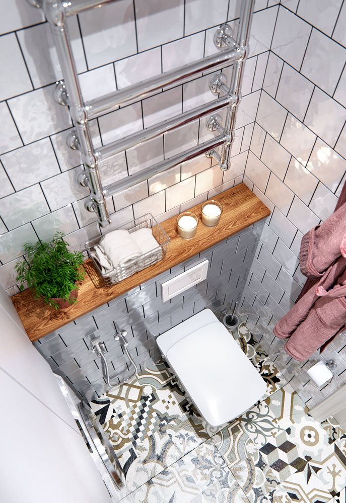 Фотография: Ванная в стиле Скандинавский, Квартира, Проект недели, Санкт-Петербург, напольное покрытие, Панельный дом, 2 комнаты, 60-90 метров, Олег Минц, ЖК "Тойве" – фото на INMYROOM Фотография: Ванная в стиле Скандинавский, Квартира, Проект недели, Санкт-Петербург, напольное покрытие, Панельный дом, 2 комнаты, 60-90 метров, Олег Минц, ЖК "Тойве" – фото на INMYROOM