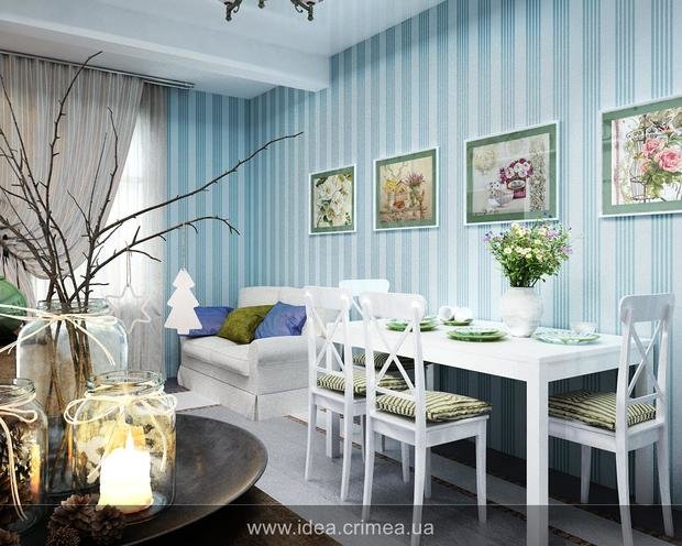 Фото из портфолио Классическая кухня в бело-голуюых тонах – фотографии дизайна интерьеров на INMYROOM