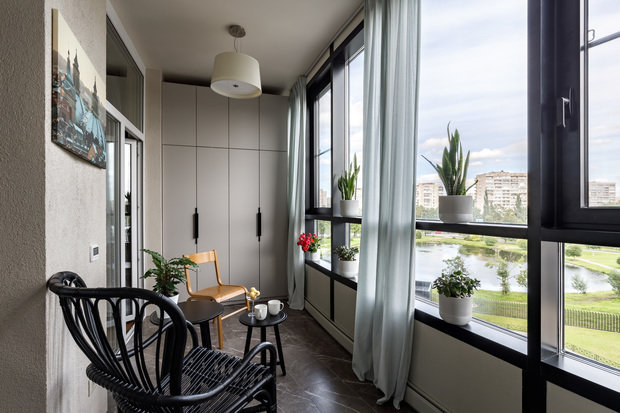 Фотография: Балкон в стиле Современный, Квартира, Проект дня, Санкт-Петербург, 3 комнаты, Более 90 метров, Наталья Орешкова – фото на INMYROOM