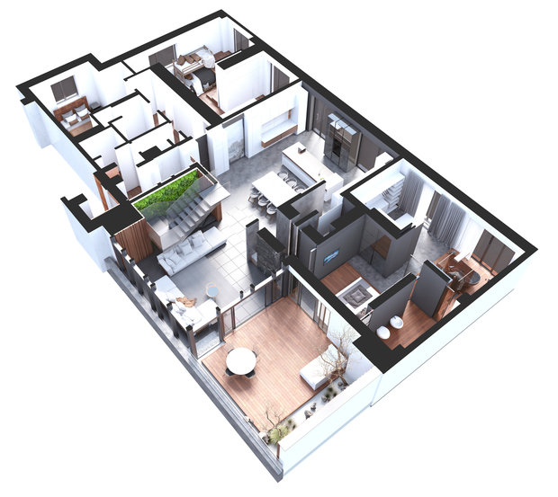 Фото из портфолио Пентхаус 480м2 в ЖК Смоленская 14 Санкт-Петербург – фотографии дизайна интерьеров на INMYROOM