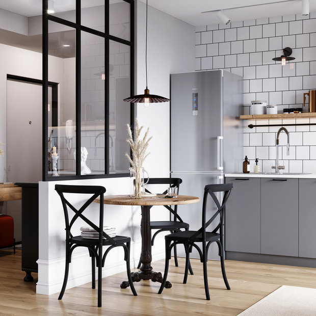 Фотография: Прихожая в стиле Скандинавский, Кухня и столовая, Гид, студия Mango, Алена Тимонина, Андрей Тимонин, Светлана Удзилаури, Виктория Лазарева, Студия 20:18 – фото на INMYROOM