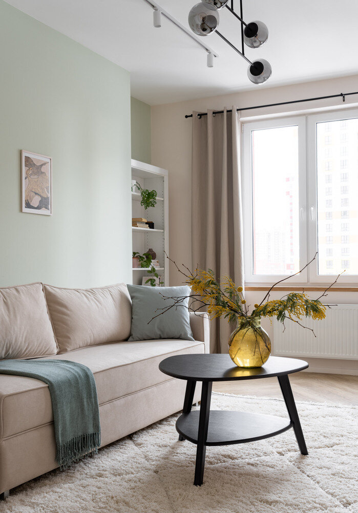 Фотография: Гостиная в стиле Скандинавский, Современный, Эклектика, Проект недели, Санкт-Петербург, 3 комнаты, 60-90 метров, Анастасия Заркуа – фото на INMYROOM Фотография: Гостиная в стиле Скандинавский, Современный, Эклектика, Проект недели, Санкт-Петербург, 3 комнаты, 60-90 метров, Анастасия Заркуа – фото на INMYROOM