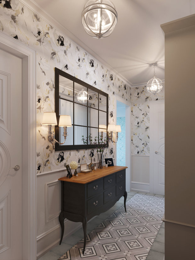 Фотография: Прихожая в стиле Прованс и Кантри, Классический, Квартира, Проект недели, Москва, Юлия Чернова, Сталинка, 2 комнаты, 40-60 метров – фото на INMYROOM