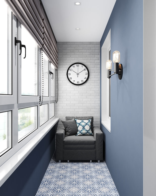 Фотография: Балкон в стиле Скандинавский, Современный, Малогабаритная квартира, Квартира, Студия, Проект недели, Москва, Зеленоград, Даниил Щепанович, Анна Щепанович, Cubiq Studio, Монолитный дом, до 40 метров – фото на INMYROOM