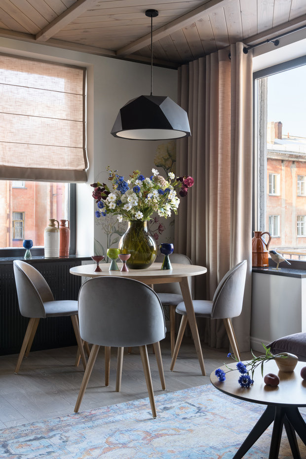 Фотография: Кухня и столовая в стиле Современный, Эклектика, Квартира, Проект недели, Новосибирск, 3 комнаты, 60-90 метров, Александра Протасова, Студия Протасовой Александры – фото на INMYROOM