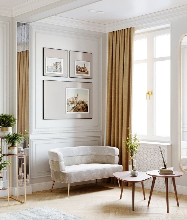 Фотография: Спальня в стиле Классический, Современный, Эклектика, Квартира, Проект недели, Санкт-Петербург, Кирпичный дом, 4 и больше, 60-90 метров, Студия дизайна Максимаджи – фото на INMYROOM