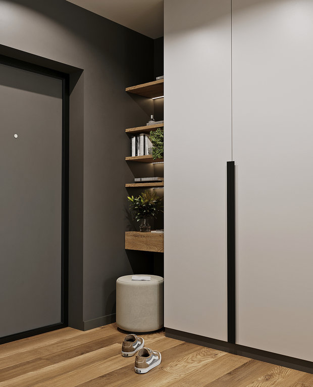 Фотография: Прихожая в стиле Современный, Квартира, Проект недели, Санкт-Петербург, 1 комната, 40-60 метров, Finterio – фото на INMYROOM