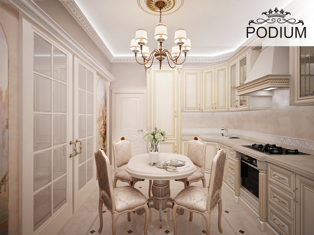 Фото из портфолио Классическая кухня в пастельных тонах – фотографии дизайна интерьеров на INMYROOM