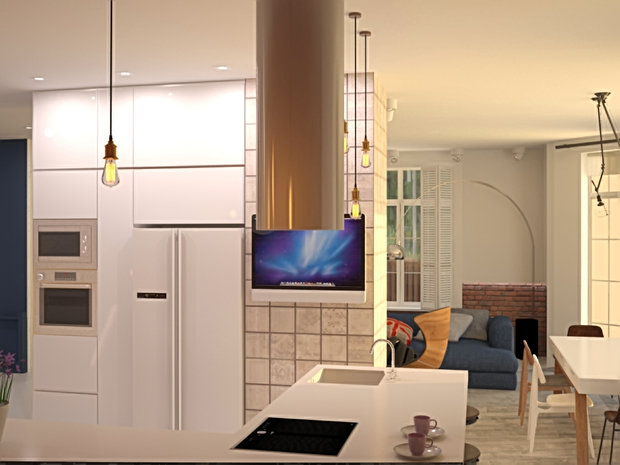 Фото из портфолио таунхаус в стиле эклектика для молодой семьи – фотографии дизайна интерьеров на INMYROOM