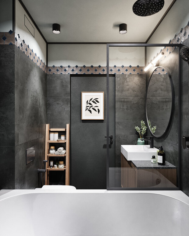 Фотография: Ванная в стиле Лофт, Современный, Эклектика, Квартира, Проект недели, Санкт-Петербург, Макс Жуков, ToTaste Studio, 4 и больше, Более 90 метров, Монолитно-кирпичный – фото на INMYROOM