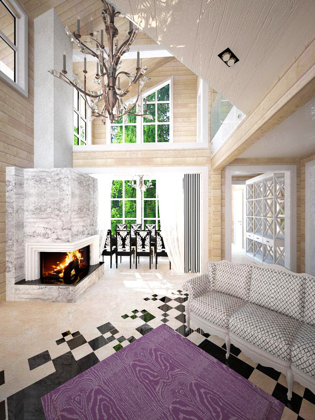 Фото из портфолио Загородный дом в КП "Зимний сад" – фотографии дизайна интерьеров на INMYROOM