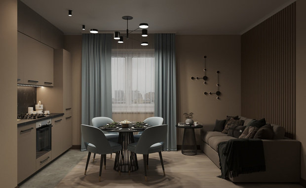 Фото из портфолио Кухня гостиная – фотографии дизайна интерьеров на INMYROOM