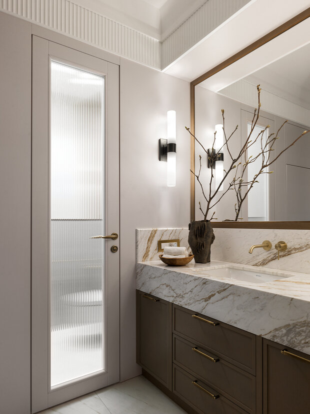 Фотография: Ванная в стиле Классический, Современный, Квартира, Проект дня, Москва, 2 комнаты, 60-90 метров, Эксклюзивные проекты, минимализм с элементами современного дизайна, эклектика: парижский шик, Кирилл Шабанов – фото на INMYROOM