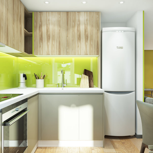 Фото из портфолио Гостиная-кухня в экостиле – фотографии дизайна интерьеров на INMYROOM