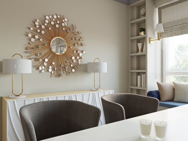 Фотография: Мебель и свет в стиле Современный, Классический, Квартира, Проект недели, Москва, КОПЭ, Панельный дом, 2 комнаты, 40-60 метров, наталья патрушева, ЖК «Варшавское шоссе 141» – фото на INMYROOM