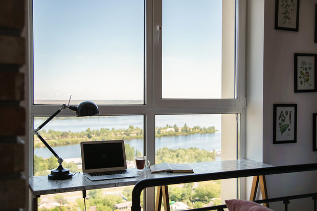 Фотография: Кабинет в стиле Лофт, Квартира, Украина, Проект недели, Монолитный дом, 3 комнаты, 60-90 метров, Роман Луценко, Днепр – фото на INMYROOM