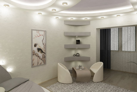 Дизайн спальни в пастельных тонах 