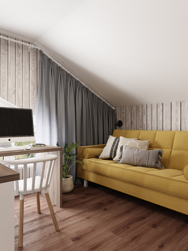 Фотография: Кабинет в стиле Скандинавский, Дом, Проект недели, Дом и дача, Ленинградская область, 4 и больше, Более 90 метров, Анастасия Рамазанова – фото на INMYROOM