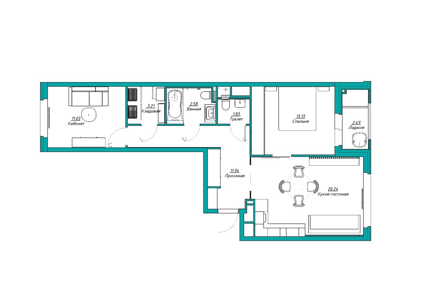 Фотография: Планировки в стиле , Квартира, Проект недели, Москва, Co:Interior, 3 комнаты, 60-90 метров – фото на INMYROOM Фотография: Планировки в стиле , Квартира, Проект недели, Москва, Co:Interior, 3 комнаты, 60-90 метров – фото на INMYROOM