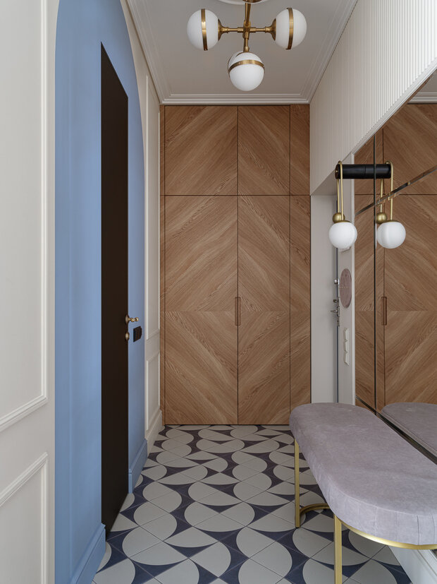 Фотография: Прихожая в стиле Современный, Квартира, Проект дня, Москва, 4 и больше, Более 90 метров, Индивидуальный проект, обновить интерьер, современные интерьеры, дизайн 2025 – фото на INMYROOM